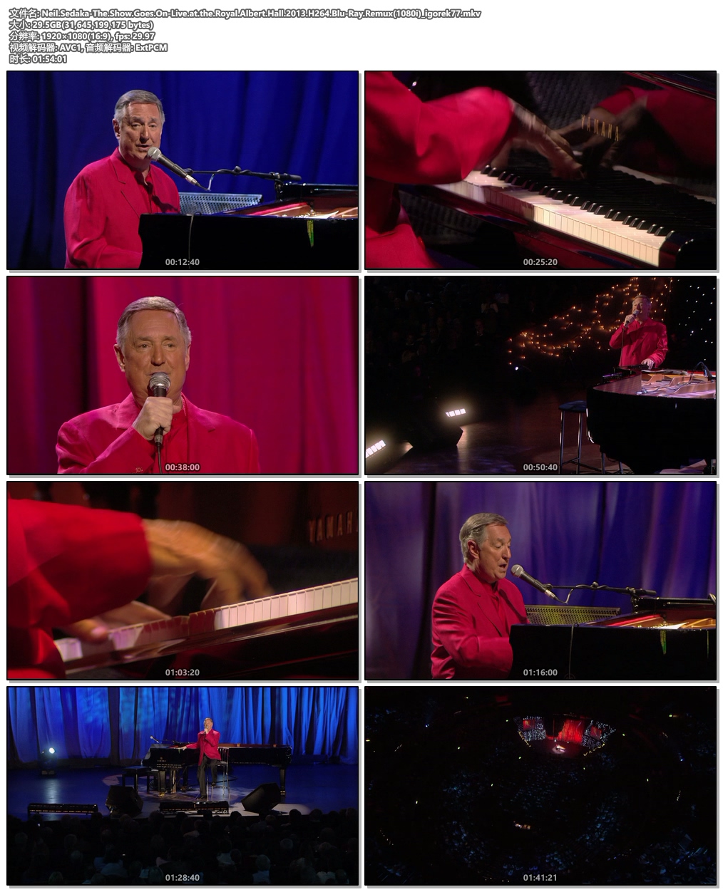 图片[4]-Neil Sedaka – The Show Goes On – Live at the Royal Albert Hall 2013《Remux MKV 29.4G》-蓝光演唱会资源网
