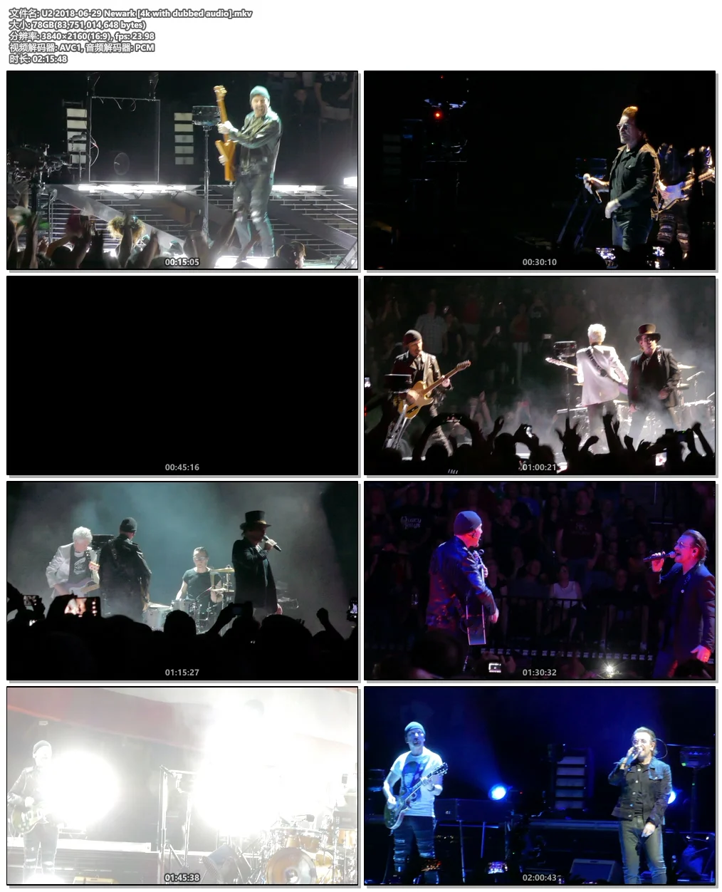 图片[4]-U2 – 2018-06-29 – Prudential Center Newark – 4k version《WEB-DL MKV 77.9G》-蓝光演唱会资源网