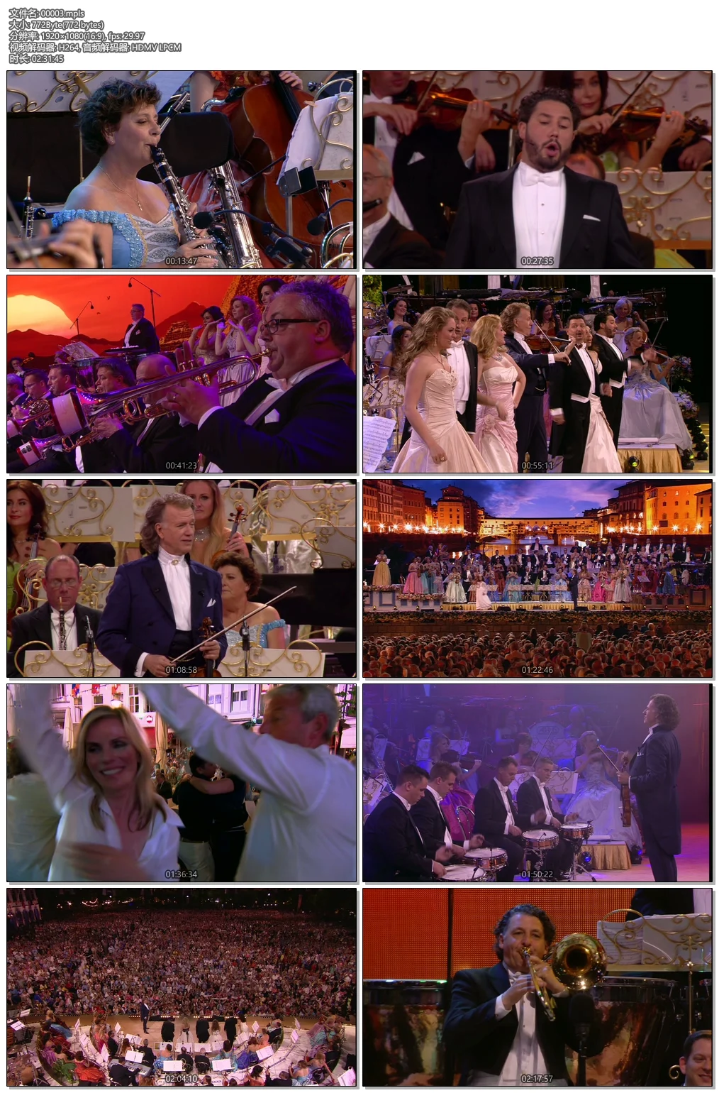 图片[4]-安德列·里欧和约翰斯特劳斯交响乐团 荷兰马斯特里赫特 André Rieu and His Johann Strauss Orchestra: Falling in Love – Live in Maastricht《ISO 41.2G》-蓝光演唱会资源网