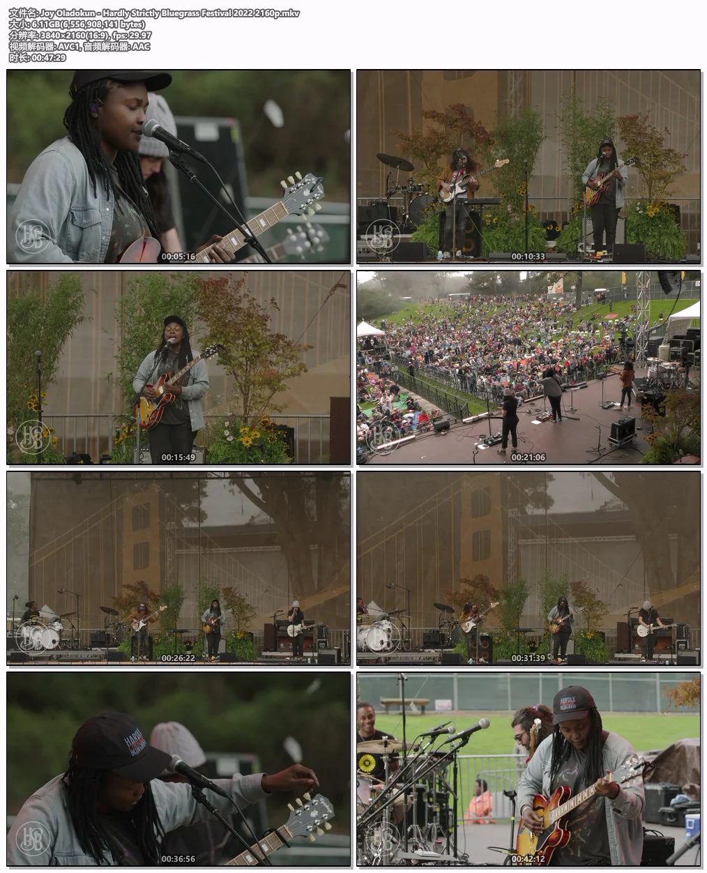 图片[5]-乔伊·奥拉多昆 Joy Oladokun – Hardly Strictly Bluegrass Festival 2022 UHD 2160p [WEB-DL MKV 6.1GB]-蓝光演唱会资源网