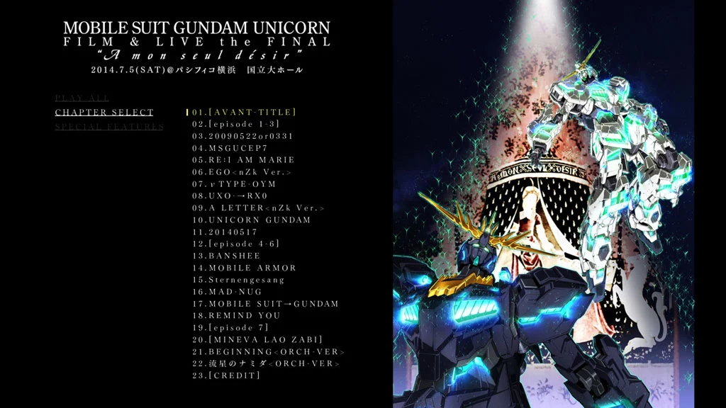 图片[2]-机动战士高达UC音乐会 MOBILE SUIT GUNDAM UNICORN FILM & LIVE the FINAL \”A mon seul desir\” 2014 [BDMV 41.79G]-蓝光演唱会资源网