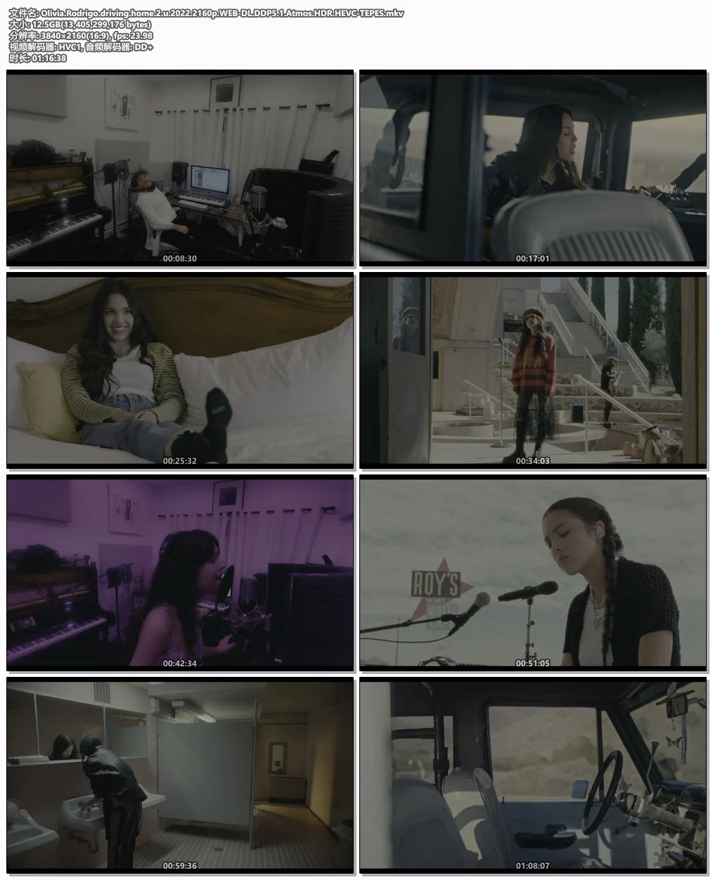图片[5]-奥利维亚·罗德里戈：情歌少女 Olivia Rodrigo: driving home 2 u 2022 UHD 4K [WEB-DL MKV 12.48GB]-蓝光演唱会资源网