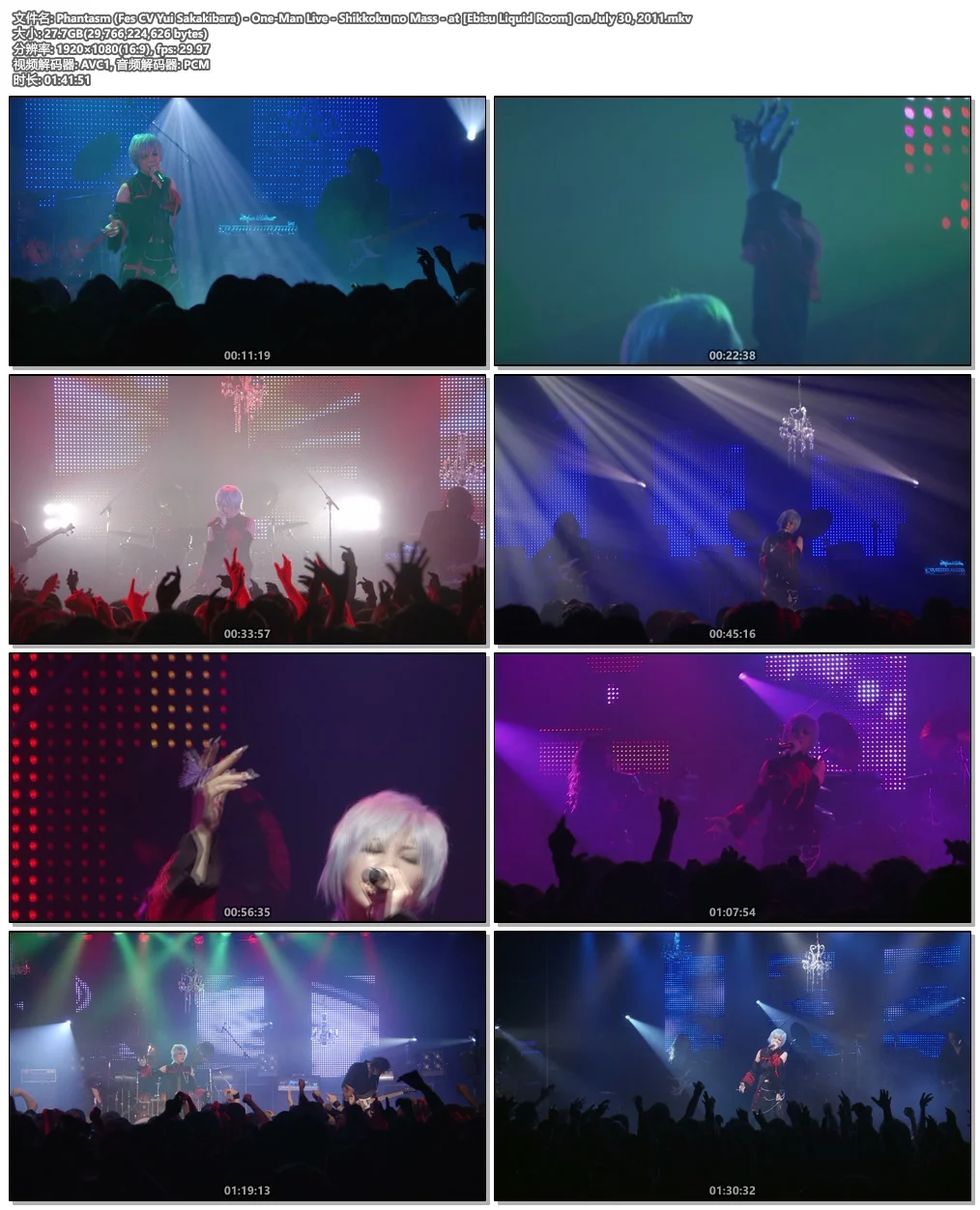 图片[5]-Phantasm (Fes CV Yui Sakakibara) – One-Man Live – Shikkoku no Mass – at [Ebisu Liquid Room] on July 30, 2011《Remux MKV 27.7G》-蓝光演唱会资源网
