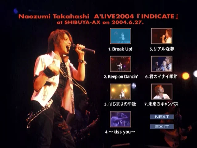 图片[2]-高橋直純 Naozumi Takahashi – A\’LIVE 2004 \”INDICATE\” at SHIBUYA-AX on 2004.06.27 [2004.11.05] [DVD ISO 7.79GB]-蓝光演唱会资源网