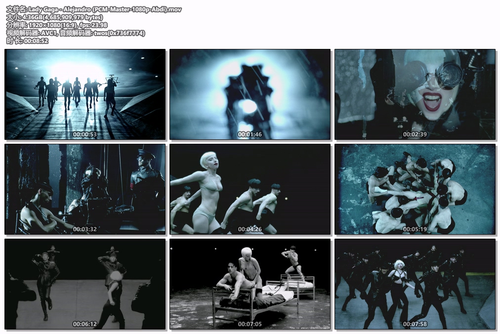 图片[2]-Lady Gaga – Alejandro 1080P [ProRes MOV 4.36GB]-蓝光演唱会资源网