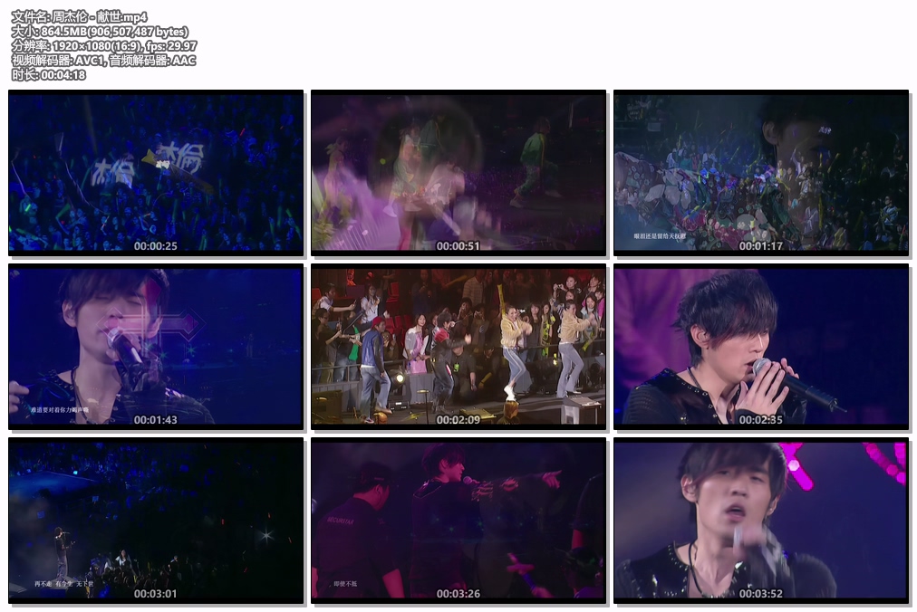 图片[2]-Jay Chou 周杰伦 – 献世 [人工修复画质一般 1080P] [WEB-DL MP4 865MB]-蓝光演唱会资源网