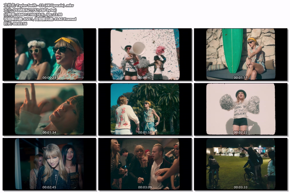 图片[2]-泰勒·斯威夫特 Taylor Swift – 22 [2160P 4K] [WEB-DL MKV 593MB]-蓝光演唱会资源网