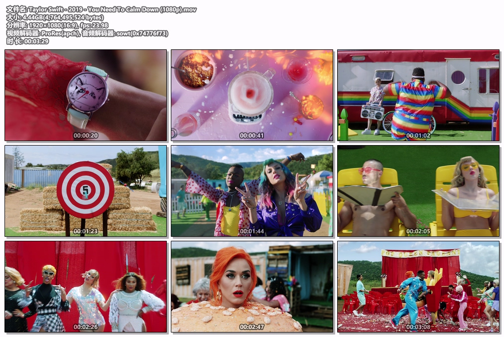 图片[2]-泰勒·斯威夫特 Taylor Swift – You Need To Calm Down 2019 1080P [ProRes MOV 4.44GB]-蓝光演唱会资源网
