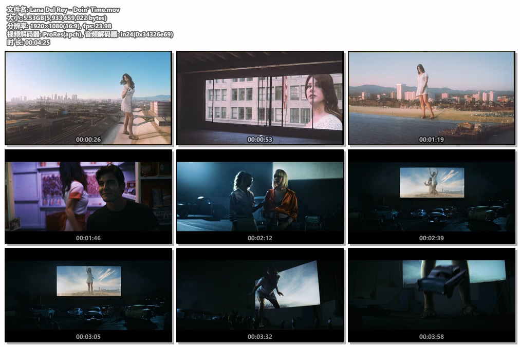 图片[2]-Lana Del Rey – Doin\’ Time 1080P [ProRes MOV 5.53GB]-蓝光演唱会资源网