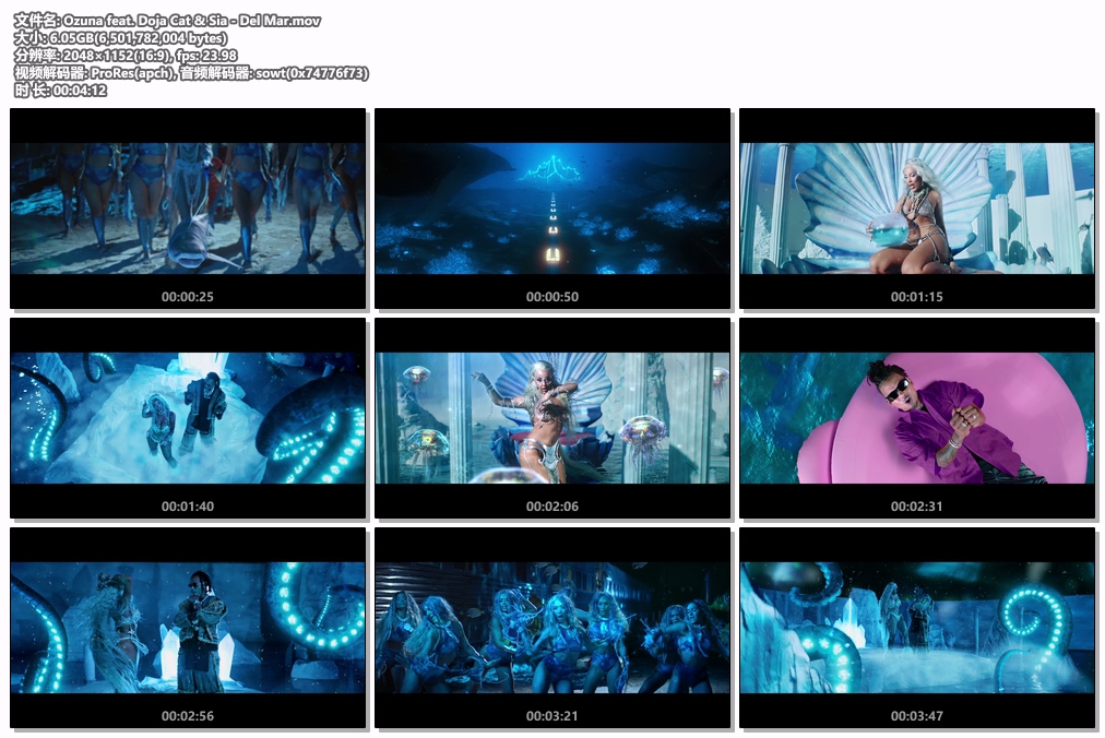 图片[2]-Ozuna feat. Doja Cat & Sia – Del Mar 1080P [ProRes MOV 6.05GB]-蓝光演唱会资源网