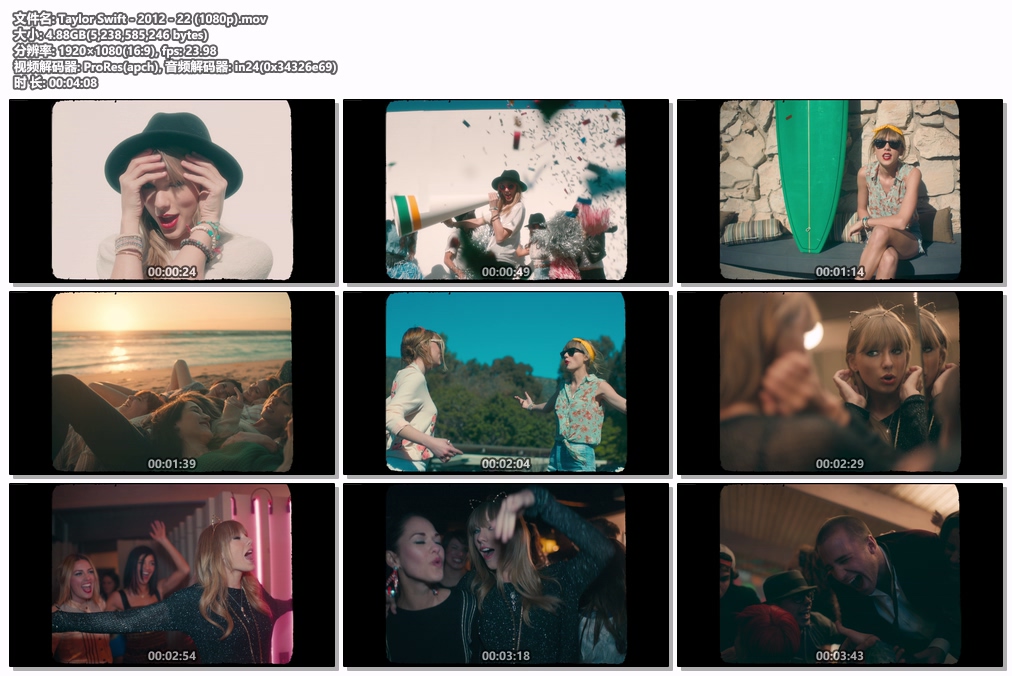 图片[2]-泰勒·斯威夫特 Taylor Swift – 22 1080P [ProRes MOV 4.88GB]-蓝光演唱会资源网