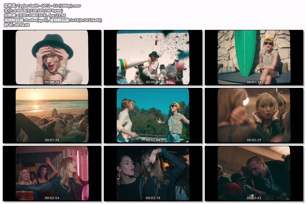 图片[2]-泰勒·斯威夫特 Taylor Swift – 22 1080P [ProRes MOV 4.88GB]-蓝光演唱会资源网