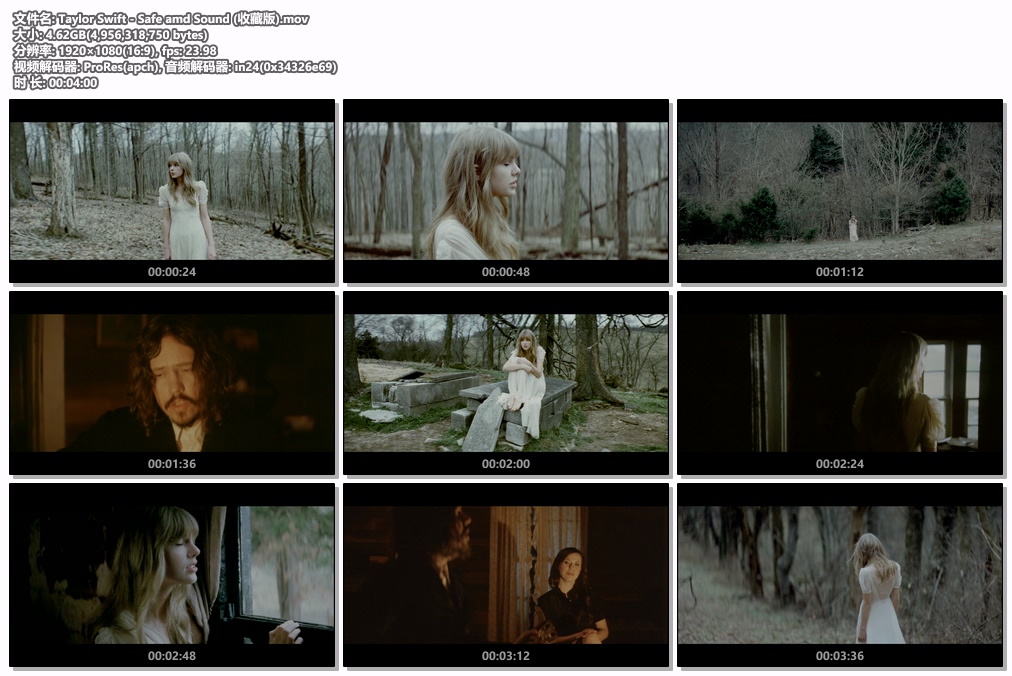 图片[2]-泰勒·斯威夫特 Taylor Swift – Safe amd Sound 1080P [ProRes MOV 4.62GB]-蓝光演唱会资源网