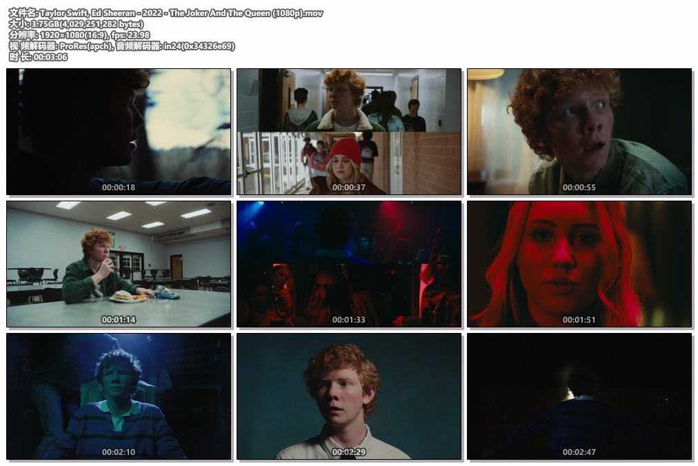 图片[2]-Taylor Swift, Ed Sheeran – The Joker And The Queen 2022 1080P [ProRes MOV 3.75GB]-蓝光演唱会资源网