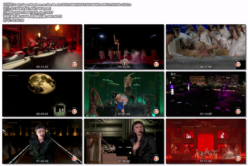 图片[5]-Lady Gaga – copacabana 2025 [巴西版本 多版本] [HDTV TS 63.7GB]-蓝光演唱会资源网
