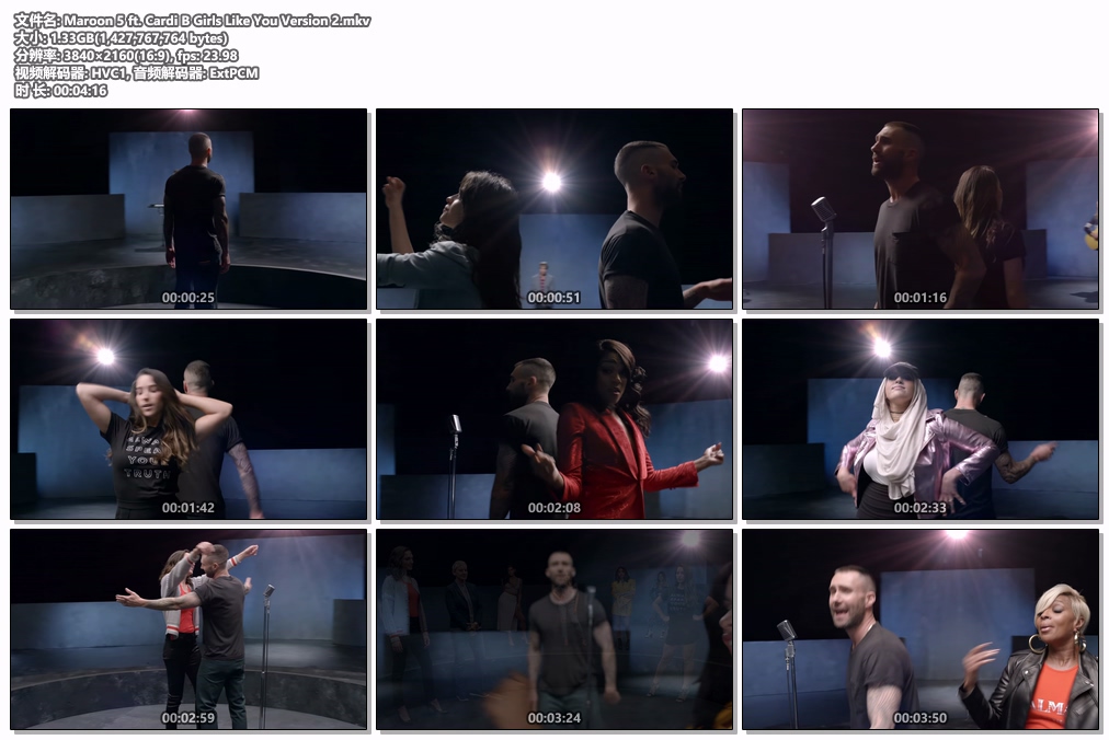 图片[2]-Maroon 5 ft. Cardi B Girls Like You Version 2 [WEB-DL MKV 1.33GB]-蓝光演唱会资源网
