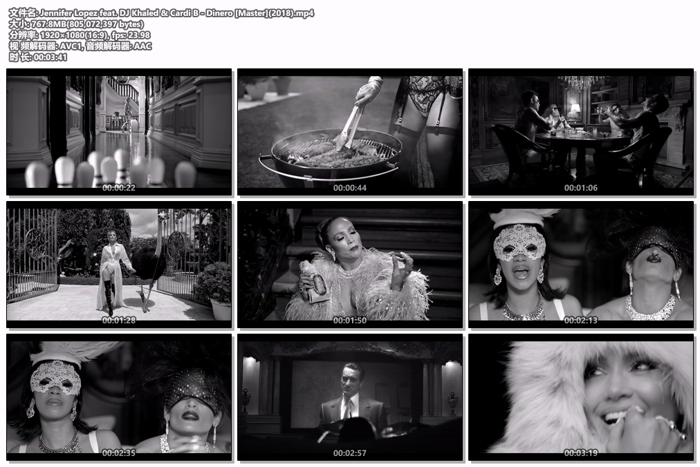 图片[2]-Jennifer Lopez feat. DJ Khaled & Cardi B – Dinero 2018 [Master MP4 767.8MB]-蓝光演唱会资源网