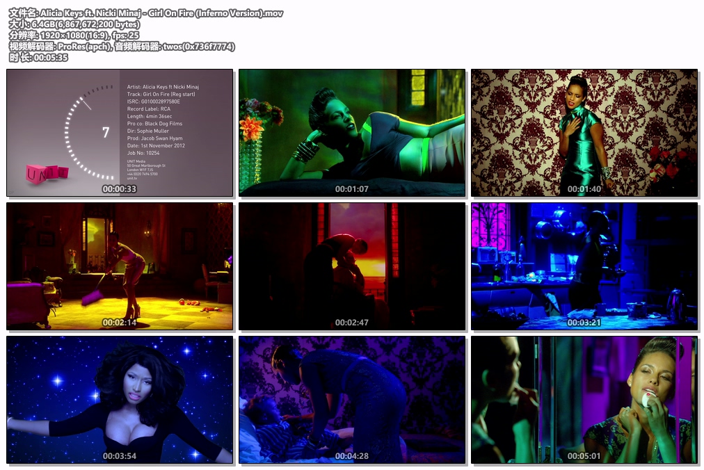 图片[2]-Alicia Keys ft. Nicki Minaj – Girl On Fire 1080P [ProRes MOV 6.4GB]-蓝光演唱会资源网