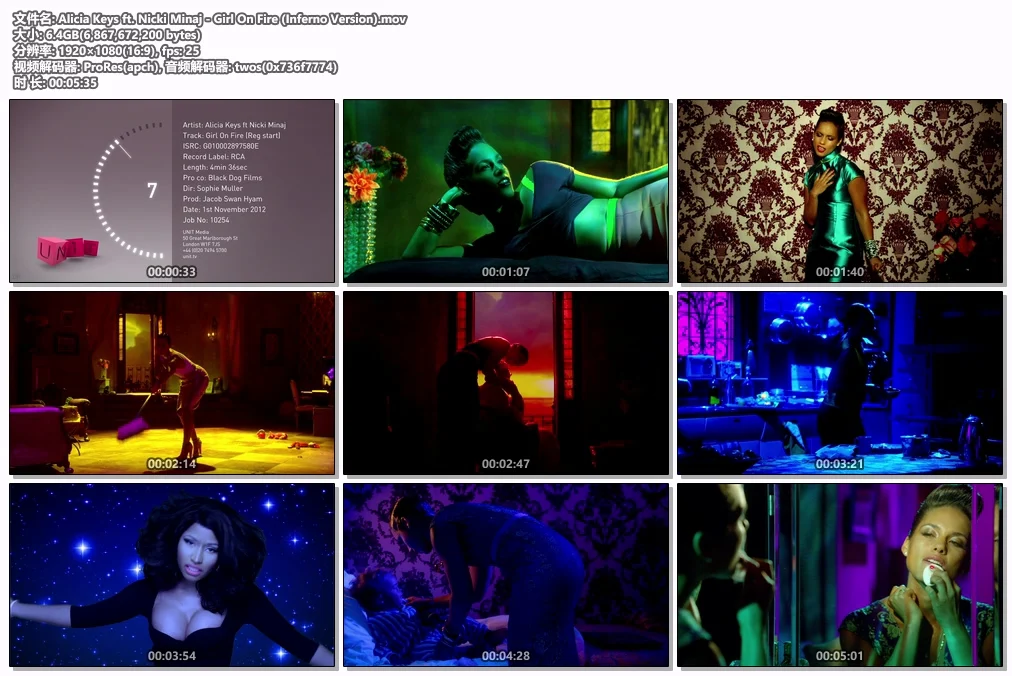 图片[2]-Alicia Keys ft. Nicki Minaj – Girl On Fire 1080P [ProRes MOV 6.4GB]-蓝光演唱会资源网