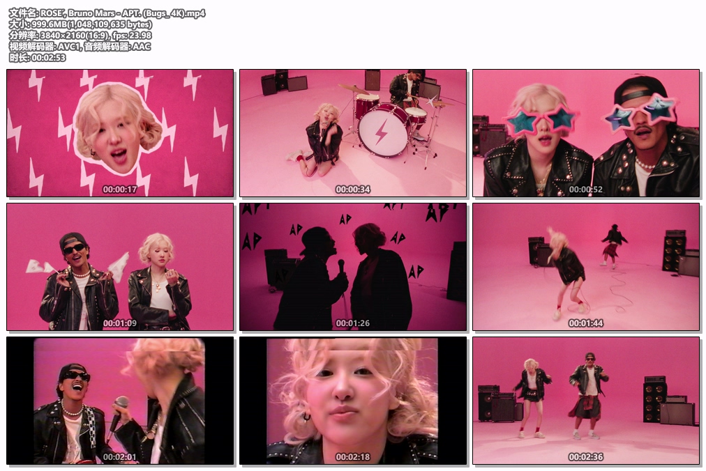 图片[2]-ROSÉ, Bruno Mars – APT. [2160P 4K] [Bugs MP4 999MB]-蓝光演唱会资源网