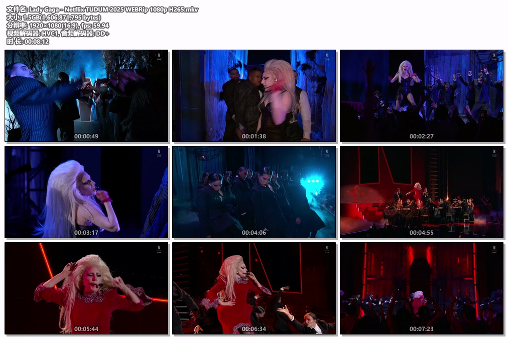 图片[5]-Lady Gaga – 2025 TUDUM 表演 Zombie Boy+Abracadabra [WEB-DL MKV 1.49GB]-蓝光演唱会资源网