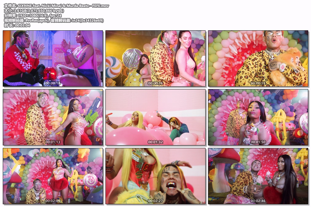 图片[2]-6IX9INE feat. Nicki Minaj & Murda Beatz – FEFE 1080P [ProRes MOV 3.61GB]-蓝光演唱会资源网