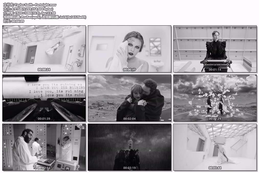 图片[2]-泰勒·斯威夫特 Taylor Swift – Fortnight 1080P [ProRes MOV 4.82GB]-蓝光演唱会资源网