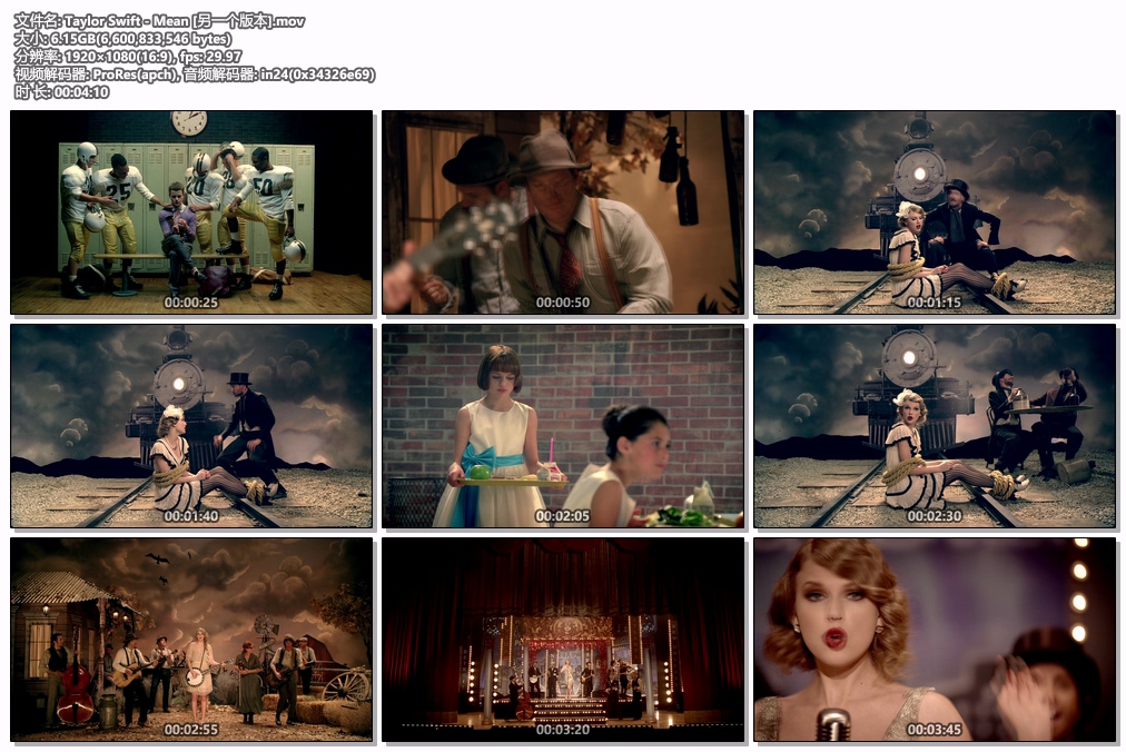 图片[2]-Taylor Swift – Mean 1080P [ProRes MOV 6.15GB]-蓝光演唱会资源网