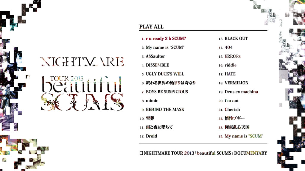 图片[2]-NIGHTMARE – NIGHTMARE TOUR 2013 beautiful SCUMS CD+BD [BDISO 38.6GB]-蓝光演唱会资源网