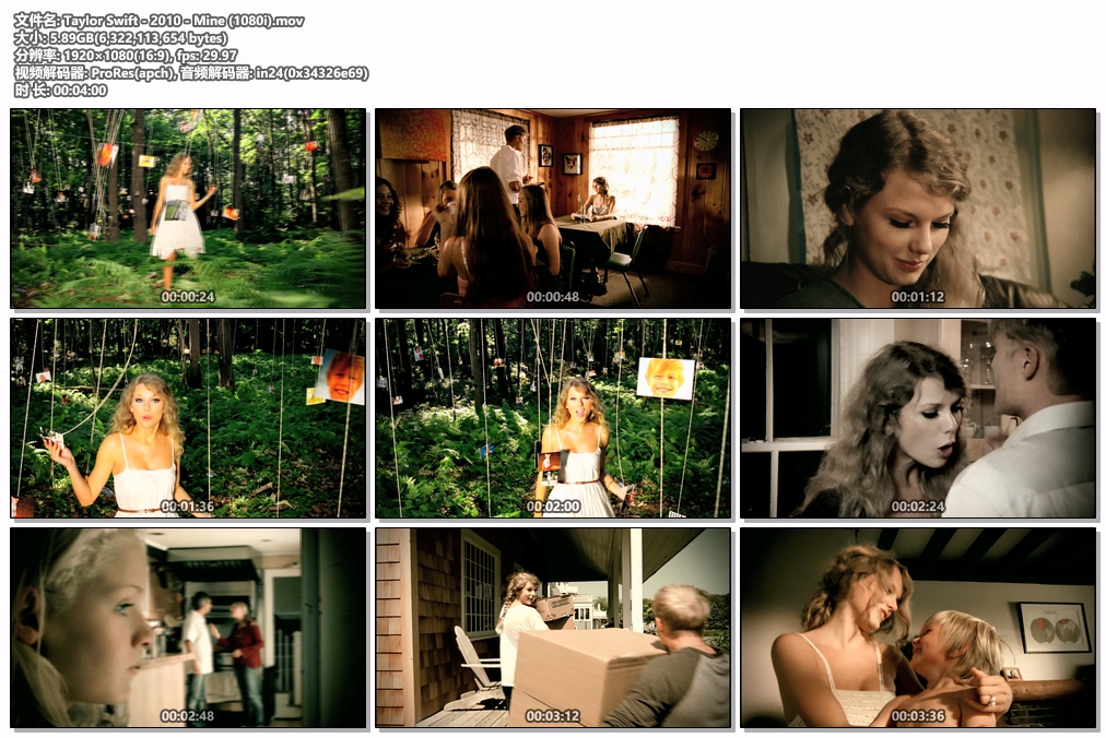 图片[2]-泰勒·斯威夫特 Taylor Swift – Mine 2010 1080i [ProRes MOV 5.89GB]-蓝光演唱会资源网