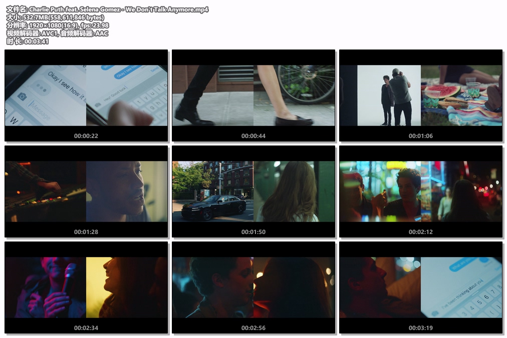 图片[2]-Charlie Puth feat. Selena Gomez – We Don\’t Talk Anymore [WEB-DL MP4 532.7MB]-蓝光演唱会资源网