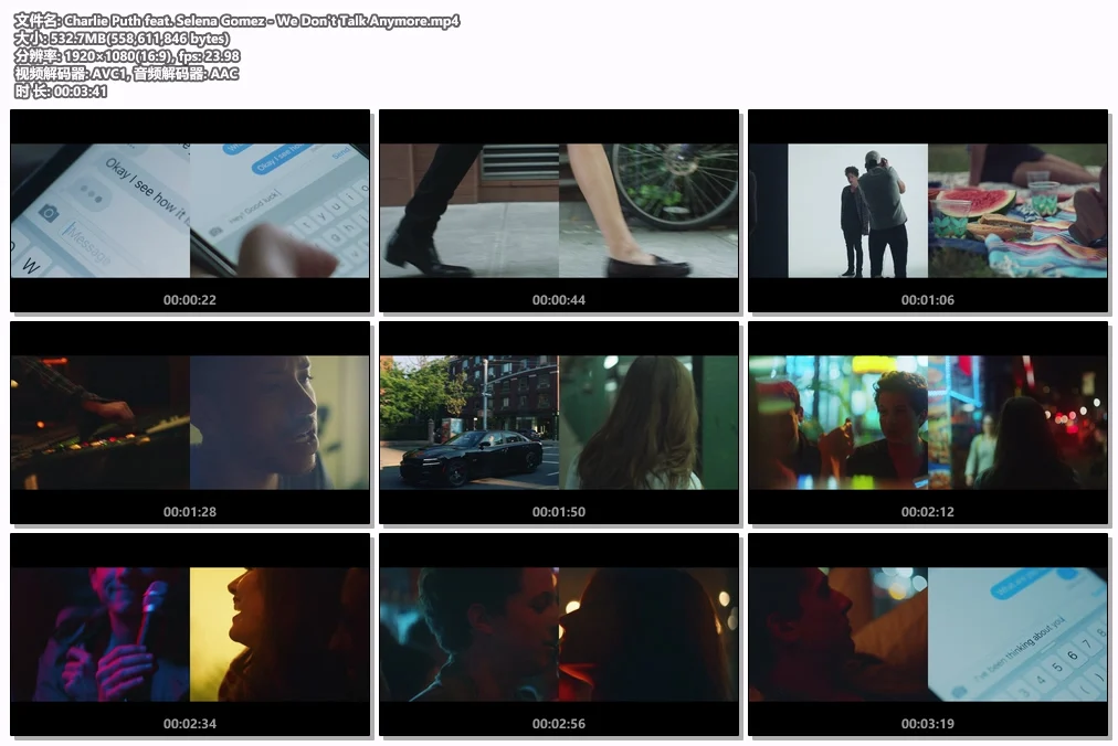 图片[2]-Charlie Puth feat. Selena Gomez – We Don\’t Talk Anymore [WEB-DL MP4 532.7MB]-蓝光演唱会资源网