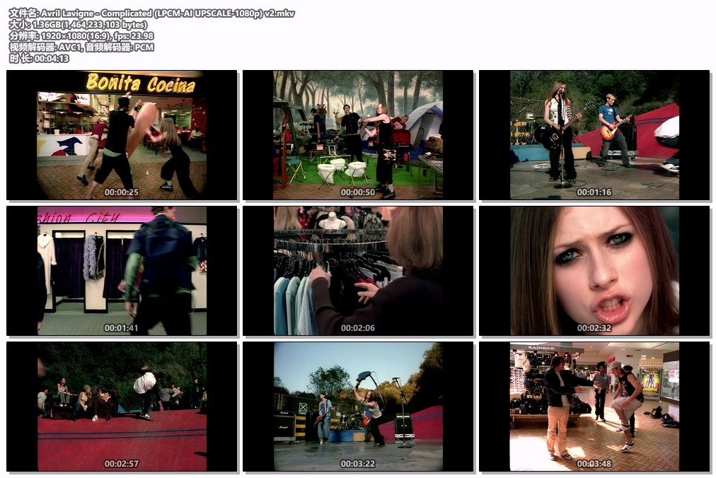 图片[2]-艾薇儿·拉维尼 Avril Lavigne – Complicated 1080P [ProRes MKV 1.36GB]-蓝光演唱会资源网