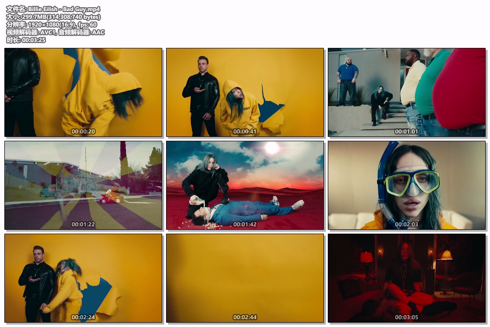 图片[2]-怪奇比莉 Billie Eilish – Bad Guy 1080P [WEB-DL MP4 299.7MB]-蓝光演唱会资源网