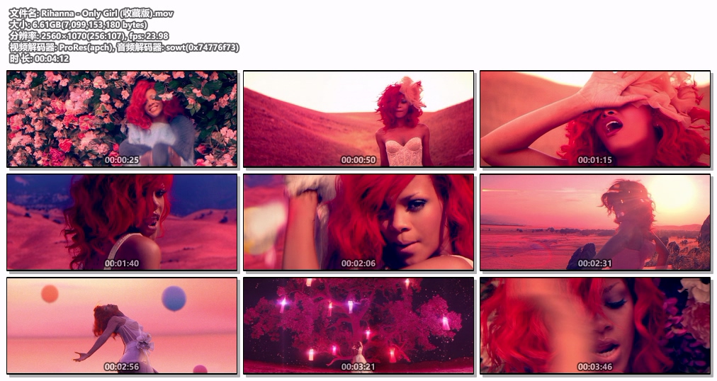 图片[2]-蕾哈娜 Rihanna – Only Girl 1080P [ProRes MOV 6.61GB]-蓝光演唱会资源网