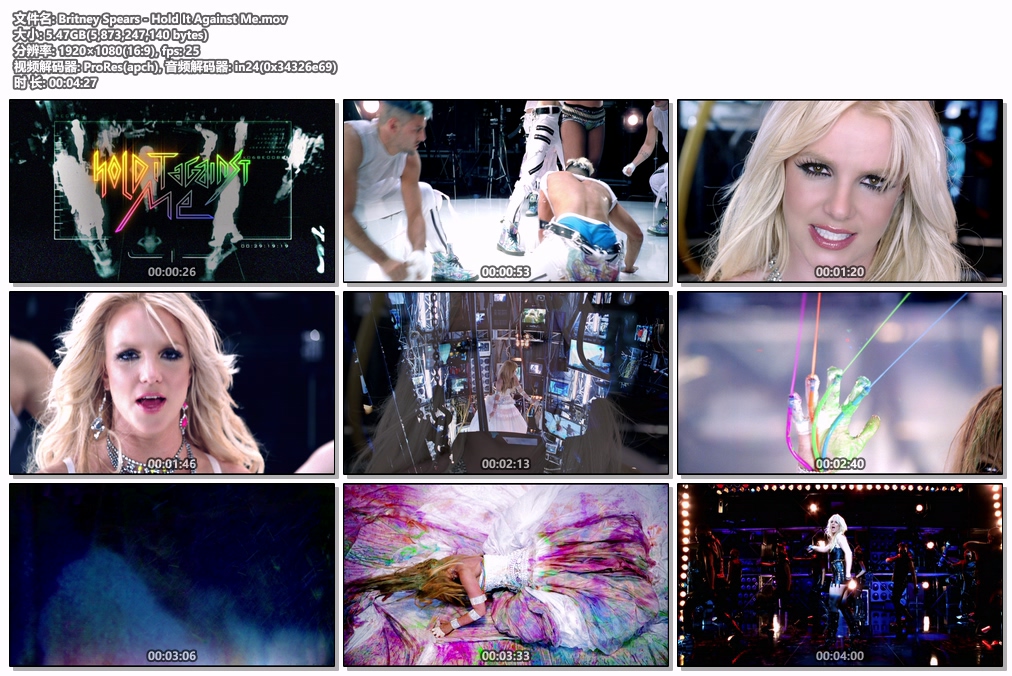 图片[2]-布兰妮·斯皮尔斯 Britney Spears – Hold It Against Me 1080P [ProRes MOV 5.47GB]-蓝光演唱会资源网