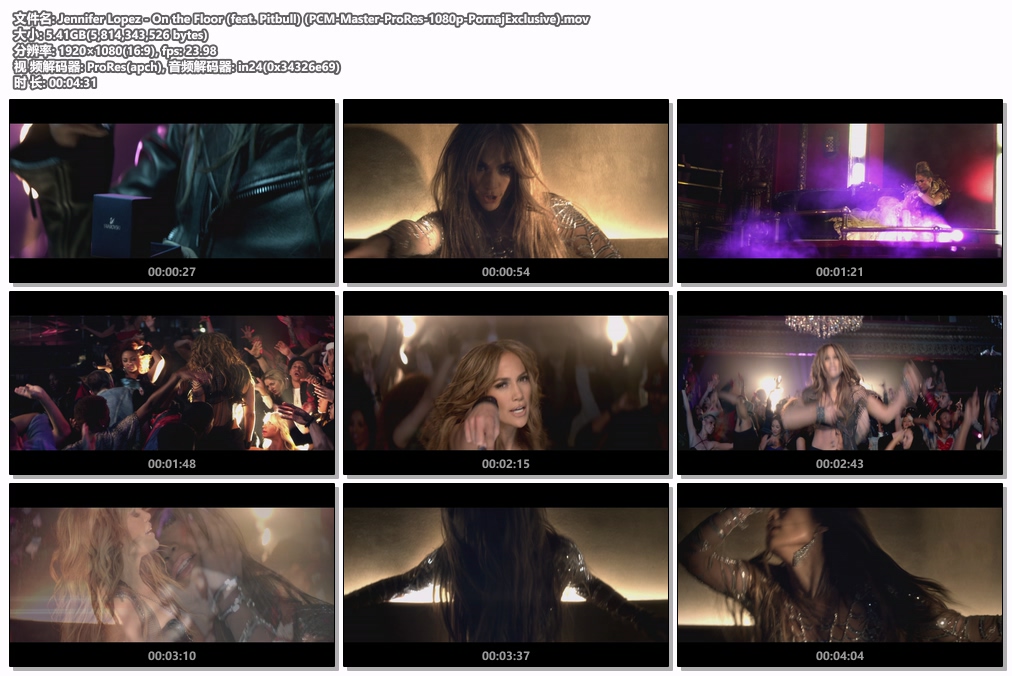 图片[2]-珍妮花·洛佩丝 Jennifer Lopez – On the Floor (feat. Pitbull) 1080P [ProRes MOV 5.41GB]-蓝光演唱会资源网