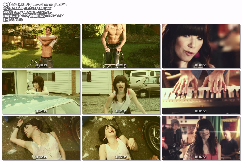 图片[2]-卡莉·蕾·吉普森 Carly Rae Jepsen – call me maybe 1080P [Master M2TS 969.1MB]-蓝光演唱会资源网