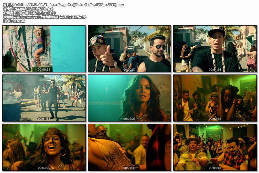 图片[2]-Luis Fonsi Ft. Daddy Yankee – Despacito [ProRes MOV 5.76GB]-蓝光演唱会资源网