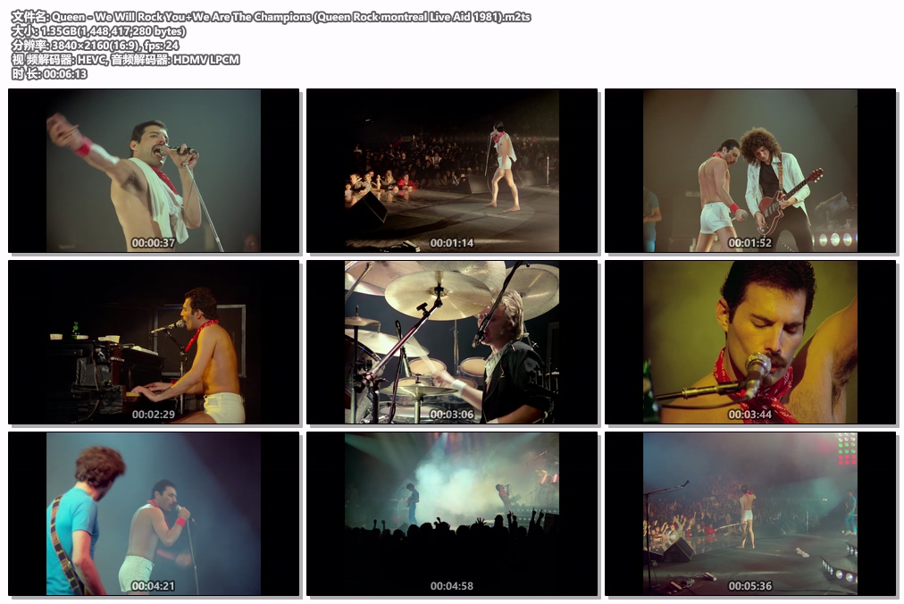 图片[2]-皇后乐队 Queen – We Will Rock You(双版本)+We Are The Champions (Queen Rock montreal Live Aid 1981) [Master M2TS 2.52GB]-蓝光演唱会资源网