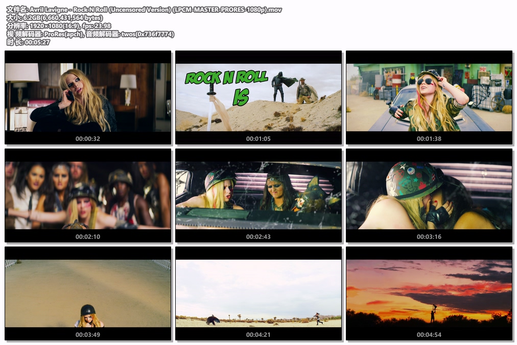 图片[2]-艾薇儿·拉维尼 Avril Lavigne – Rock N Roll (Uncensored Version) 1080P [ProRes MOV 6.2GB]-蓝光演唱会资源网