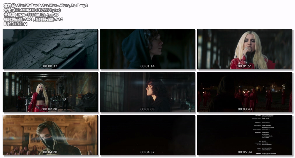 图片[3]-Alan Walker & Ava Max – Alone, Pt. II (官方双版本) [WEB-DL M4V 651MB]-蓝光演唱会资源网